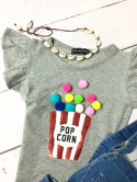 T-shirt POPCORN popiel