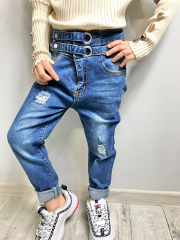 Spodnie dziewczęce jeans MOM-FIT boyfriend