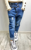 Spodnie dziewczęce jeans MOM-FIT boyfriend