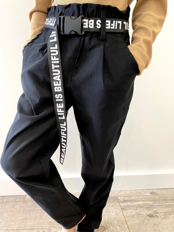N\u00fcmph Spodnie materia\u0142owe czarny W stylu casual Moda Spodnie Spodnie materiałowe Nümph 