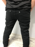 Spodnie chłopięce czarne jeans CZASZKA