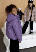 Stylowa kurtka zimowa dla dziewczynki -fiolet
