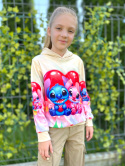 Bluza welurowa LILO &STITCH beż