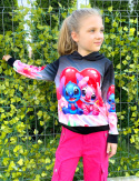 Bluza welurowa LILO &STITCH czarna