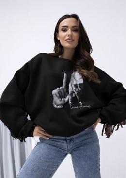 Damska bluza oversize By Sisi czarna