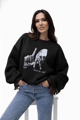 Damska bluza oversize By Sisi czarna