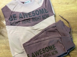 Dres chłopięcy BAM BAM 2 elementy beż dres dla chłopca