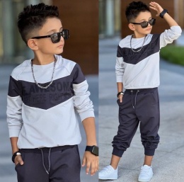 Dres chłopięcy BAM BAM 2 elementy popiel dres dla chłopca