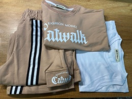 Komplet dziewczęcy BAM BAM 3-elementy beż