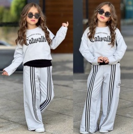 Komplet dziewczęcy BAM BAM -3 elementy popiel