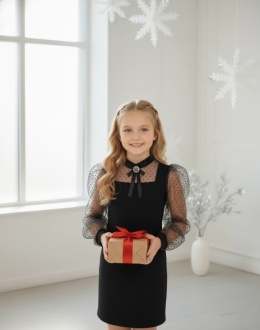 Luksusowa sukienka świąteczna dziewczęca tiulowa